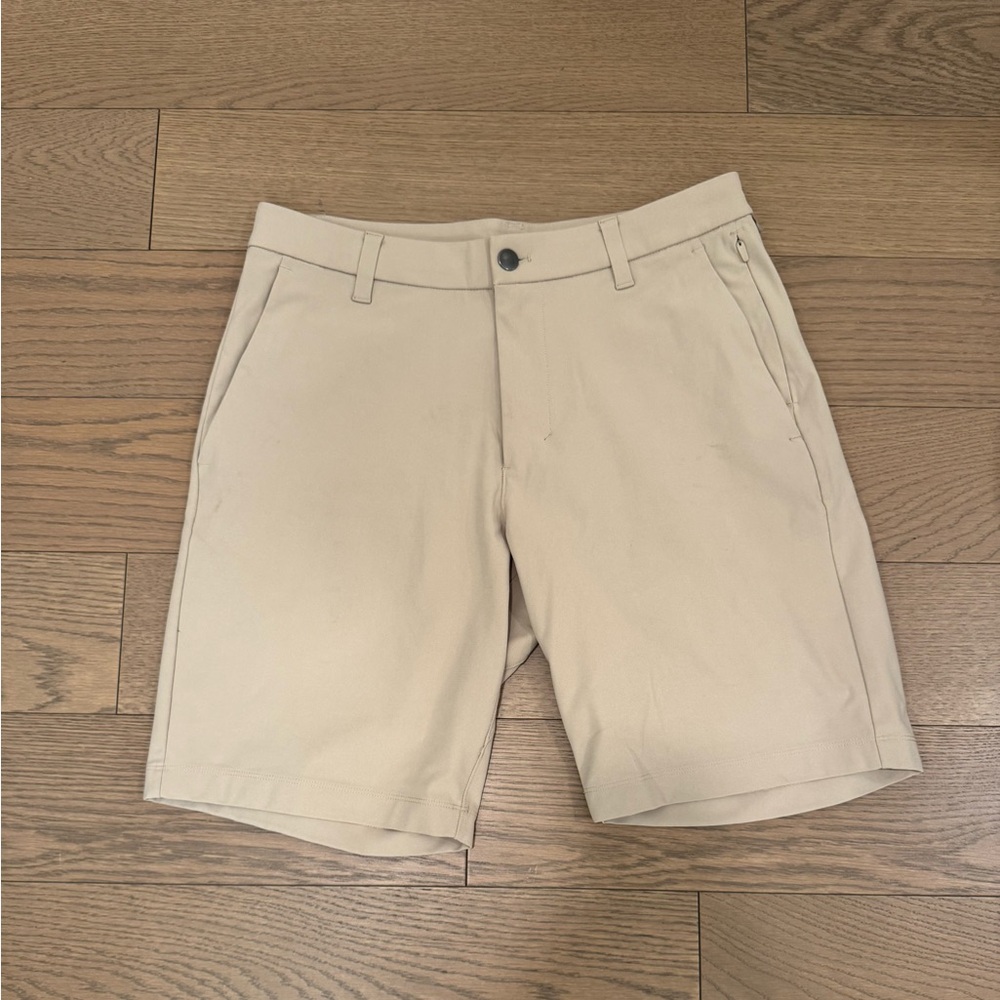 Lululemon Athletica Tan Flat Front Shorts